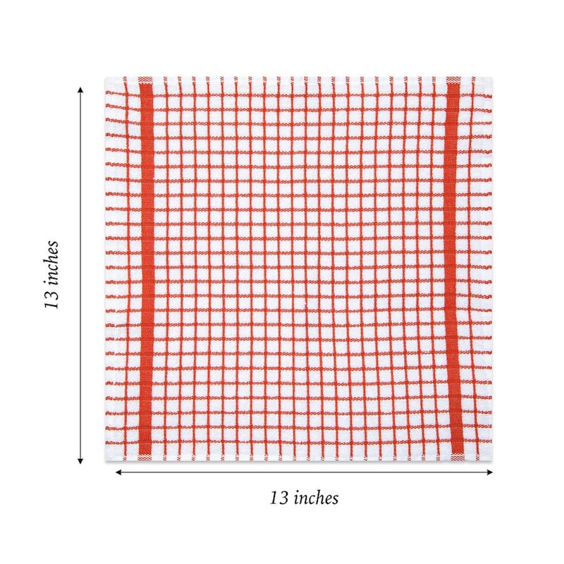 The Sloppy Chef Classic Checkered 8-Piece Dishcloths - 13x13