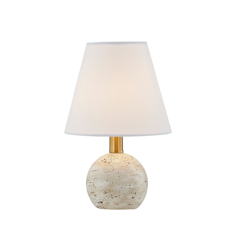 Alma 11" Mini Lamp with Linen Shade, Beige (Set of 2)