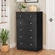preview thumbnail 44 of 62, 6-Drawer Large Dresser For Bedroom And Chest Of Drawers With Sturdy Construction Wood Storage Organizer For Closet Black