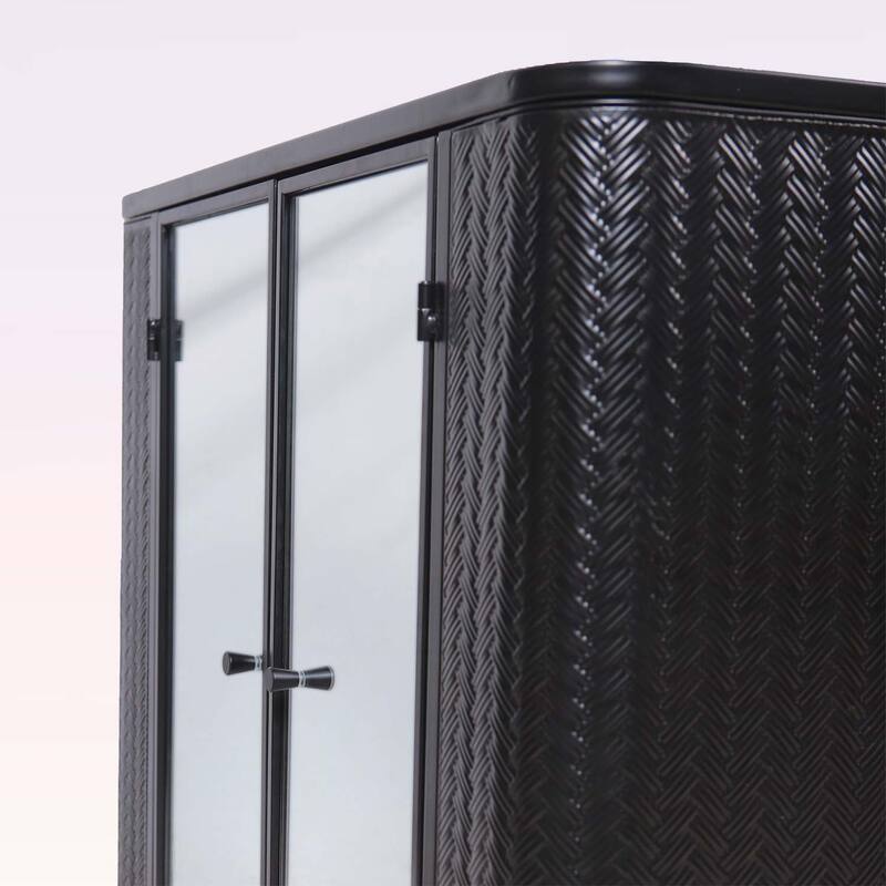 Wall-Mounted Bathroom Cabinet with Mirror,2 Mirrored Doors & Open Shelf,for Vanity,Toilet & Over-the-Sink
