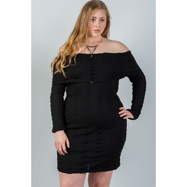 plus size bodycon sweater dress