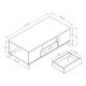 preview thumbnail 9 of 7, Mankx Mid-Century Modern White 47-inch 3-Shelf Coffee Table by Furniture of America