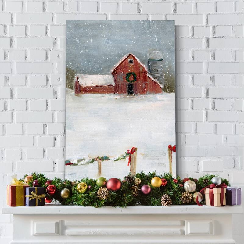 Christmas on the Farm II-Premium Gallery Wrapped Canvas - Ready to Hang