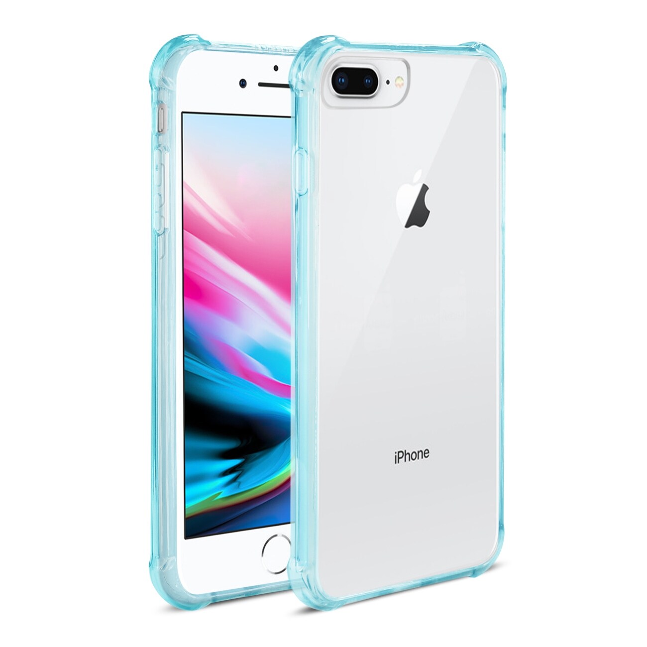 Reiko iPhone 8 Plus Clear Bumper Case With Air Cushion Protection In Clear Black 