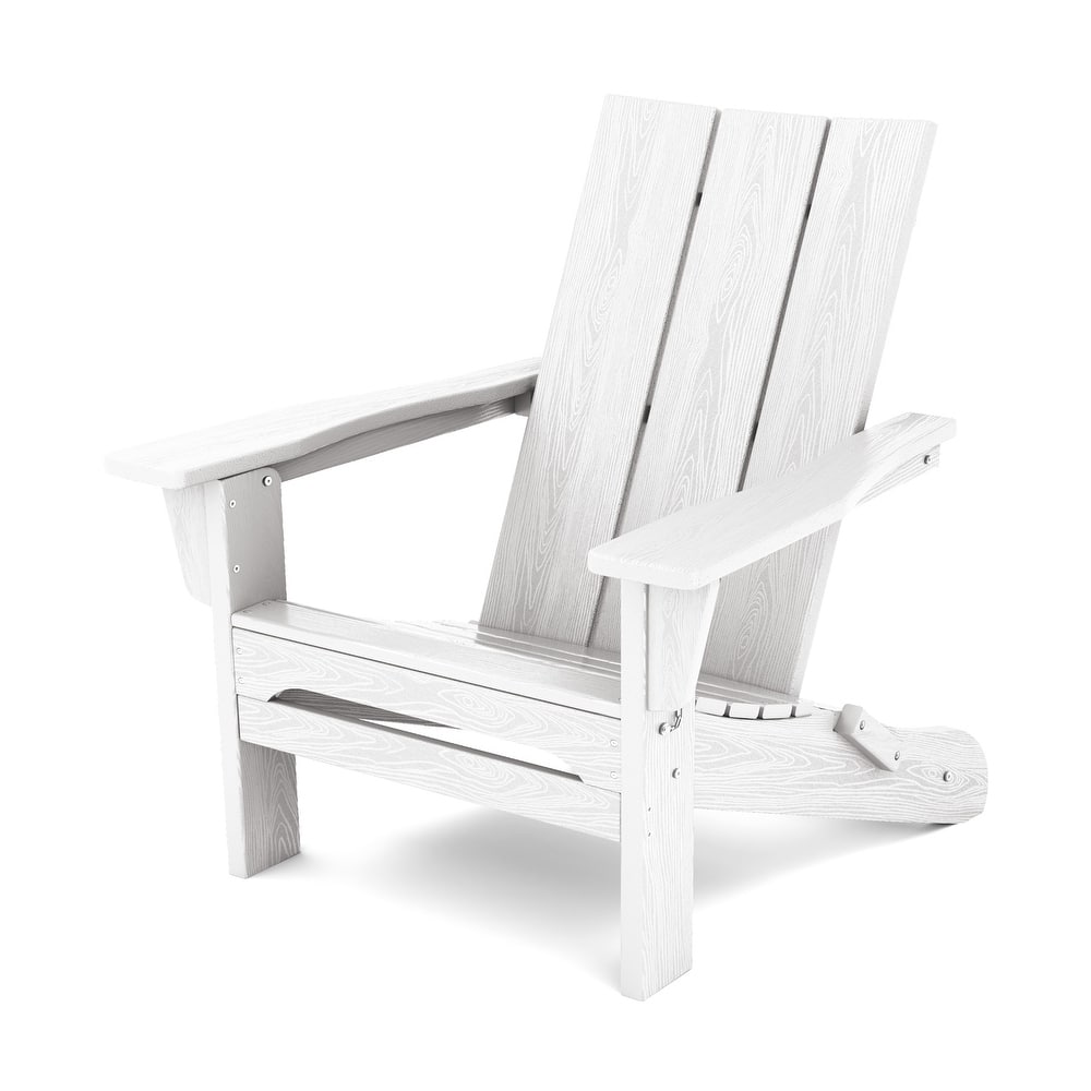 HDPE Oversized Folding Adirondack Chair, All-Weather Modern Folding Adirondack Chair