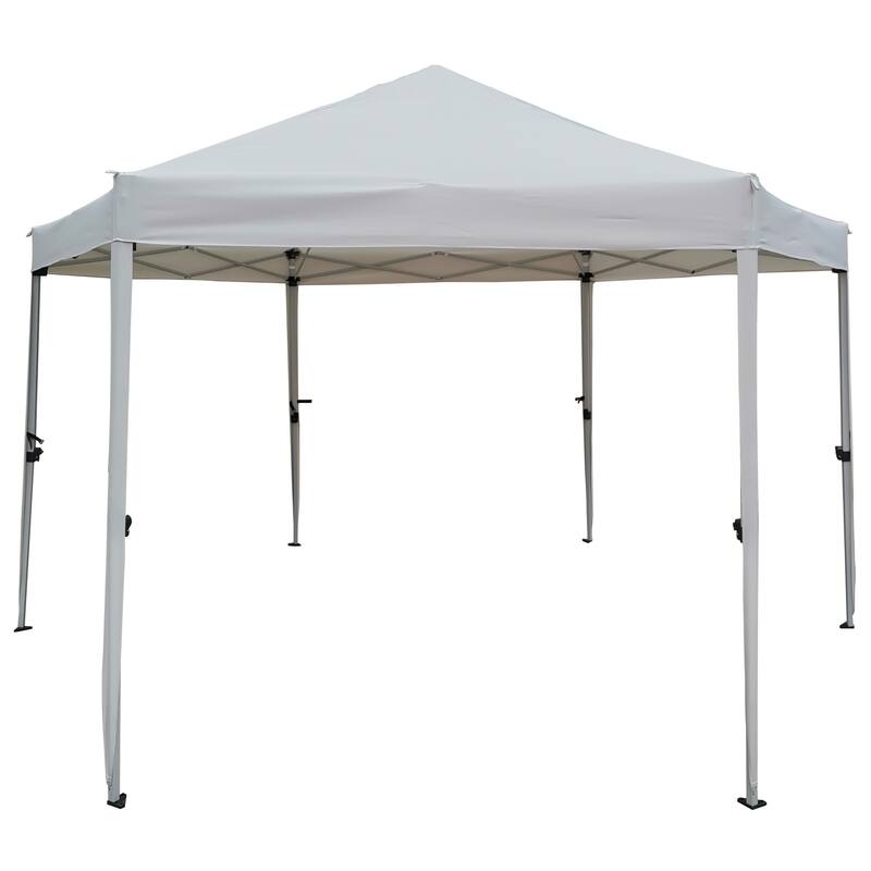 13Ftx 13Ft Pop-Up Gazebo Tent Outdoor Canopy Hexagonal Canopies 6 Sided for Patio Garden Backyard Sun Shelter BBQ Garden Events