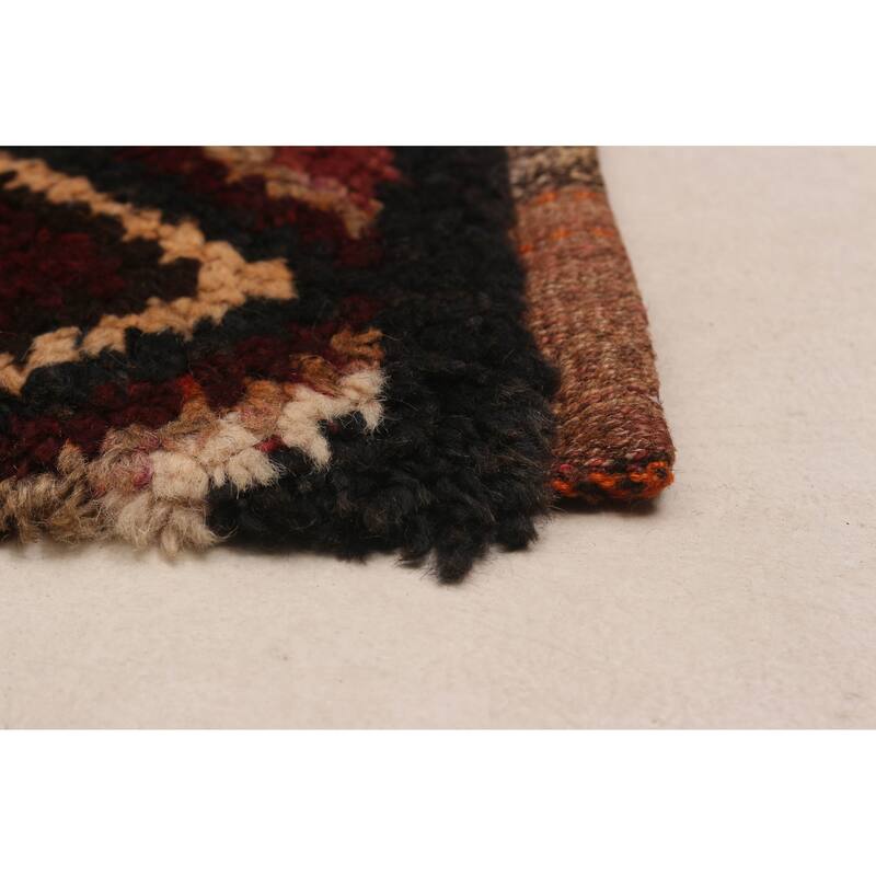 ECARPETGALLERY Hand-knotted Afghan Shiravan Red Wool Rug - 2'4 x 13'0