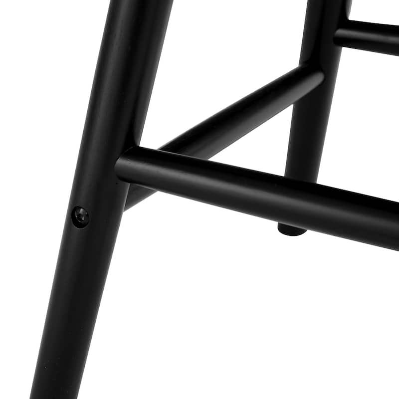 24.in Counter Height Seating Stool Windsor Wooden 360-degree Swivel Barstools for Kitchen Island
