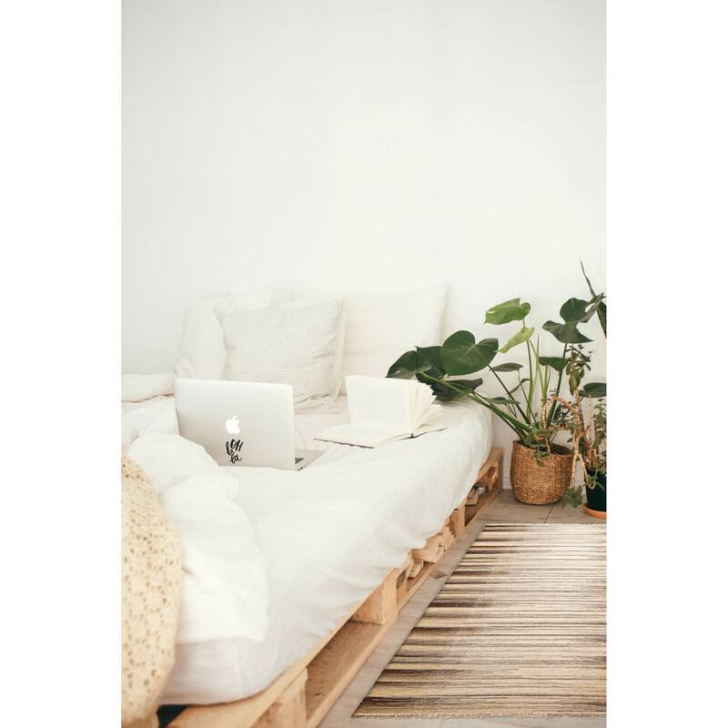 ECARPETGALLERY Flat-Weave Ankara FW Cream Wool Kilim - 5'0 x 8'1