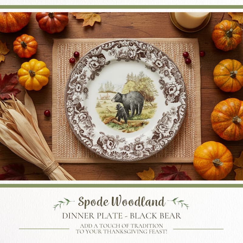 Spode Woodland Dinner Plate Animal Motifs