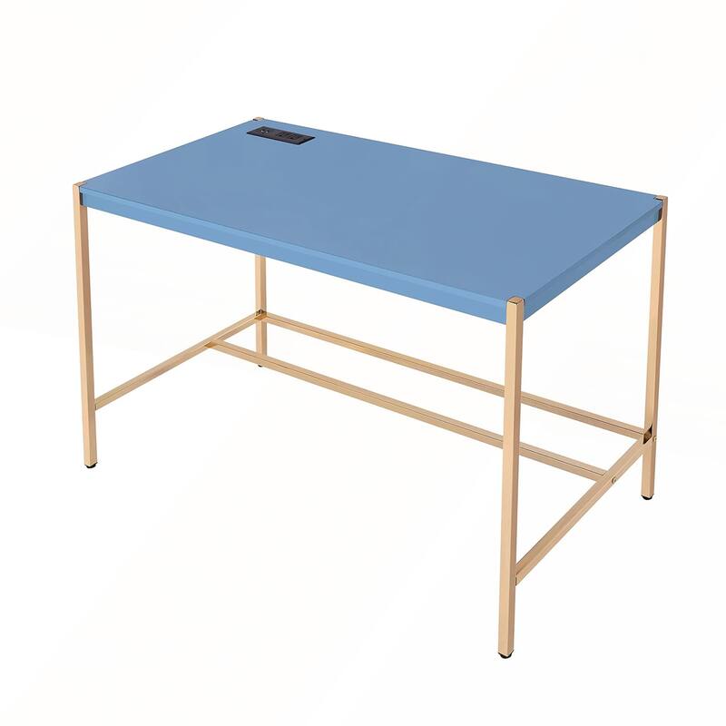 Rectangular Writing Desk with USB Ports