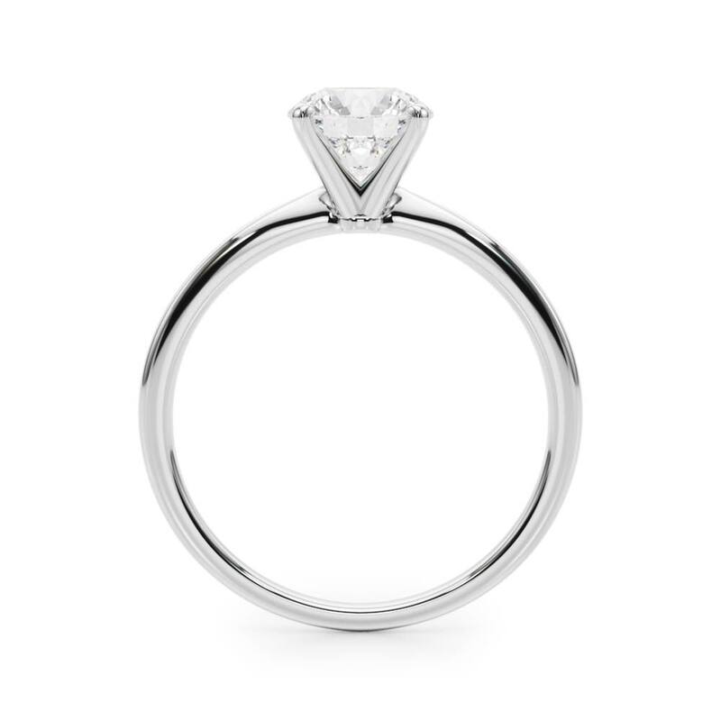 Auriya Platinum Gold 3/4ctw Round Solitaire Lab Grown Diamond Engagement Ring 4-Prong Basket