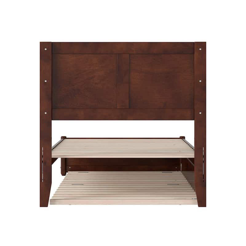 Clayton Platform Bed with Panel Footboard and Twin XL Trundle