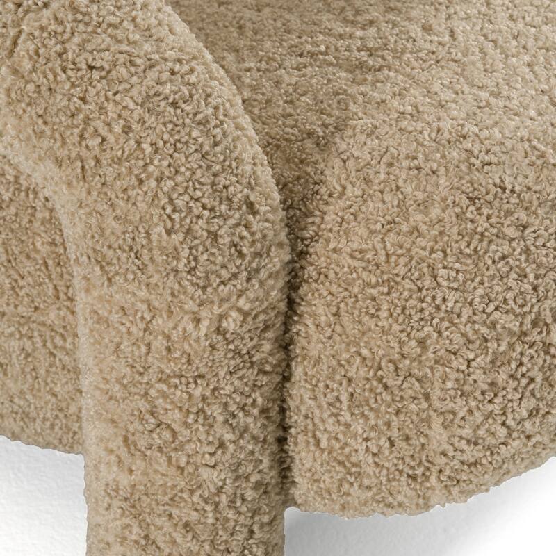 Divani Casa Trevor Modern Tan Fabric Accent Chair