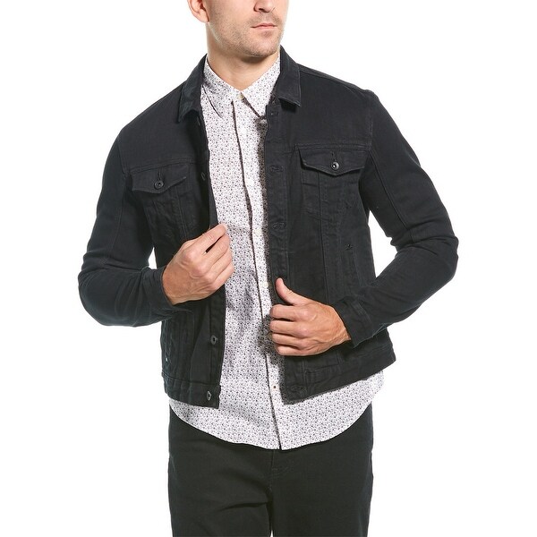 john varvatos black denim jacket