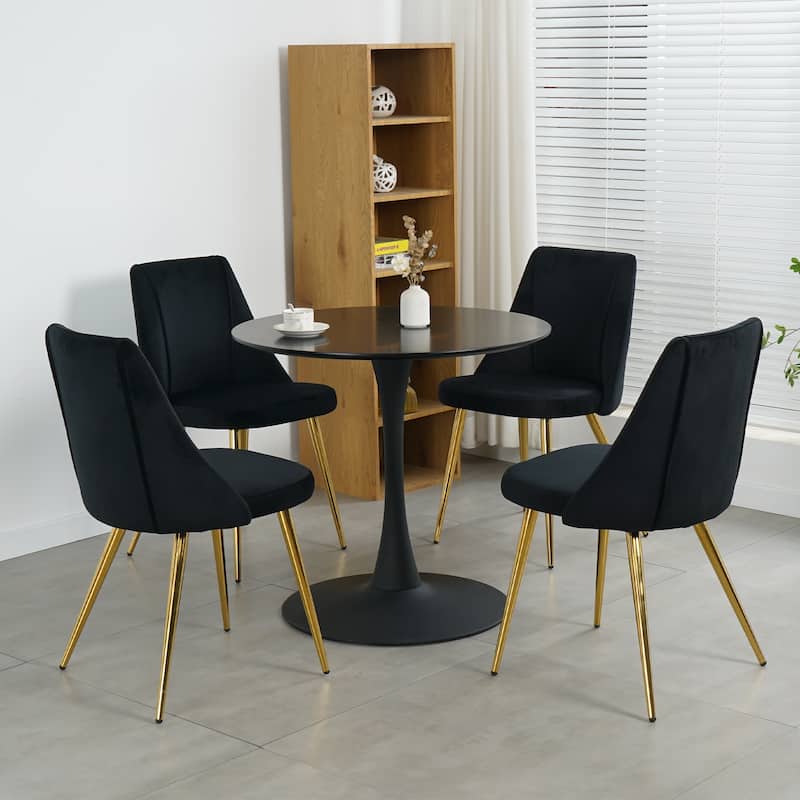 dressing chair student desk chair gold metal legs(set of 4)