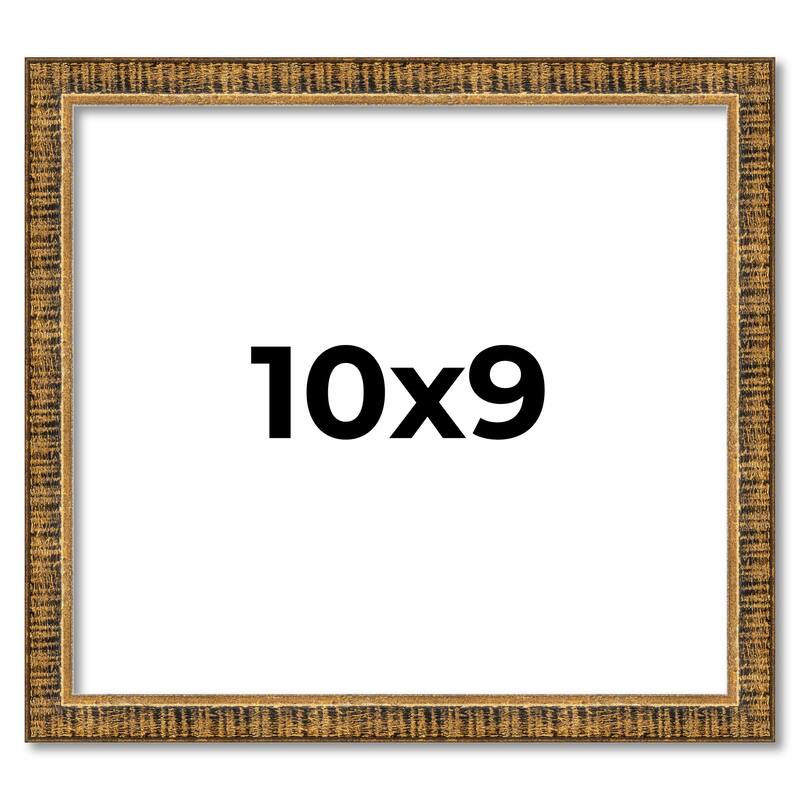 10x9 Frame Gold Solid Wood Picture Frame - Complete Modern Photo Frame