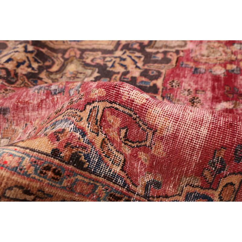 ECARPETGALLERY Hand-knotted Antalya Vintage Burgundy Wool Rug - 9'6 x 12'7
