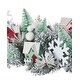 preview thumbnail 4 of 2, Snowy Cottage 60in Mantel Swag Pre-Lit with 70 LED Fairy Lights B/O