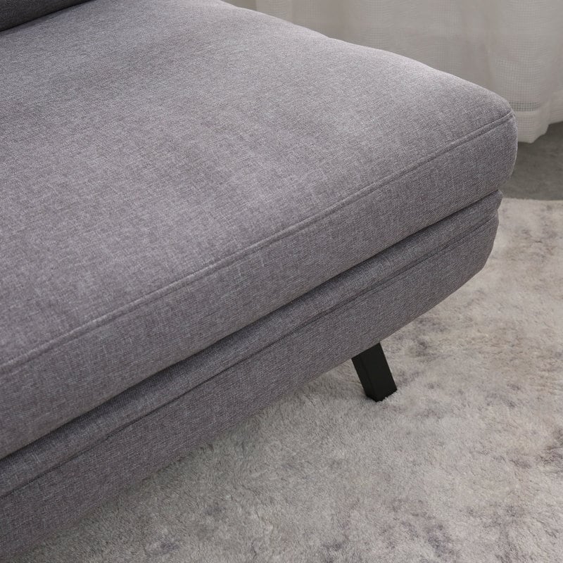 EGOHOME 37.5" Wide Tufted Back Convertible Futon Chair with Easy Assembly