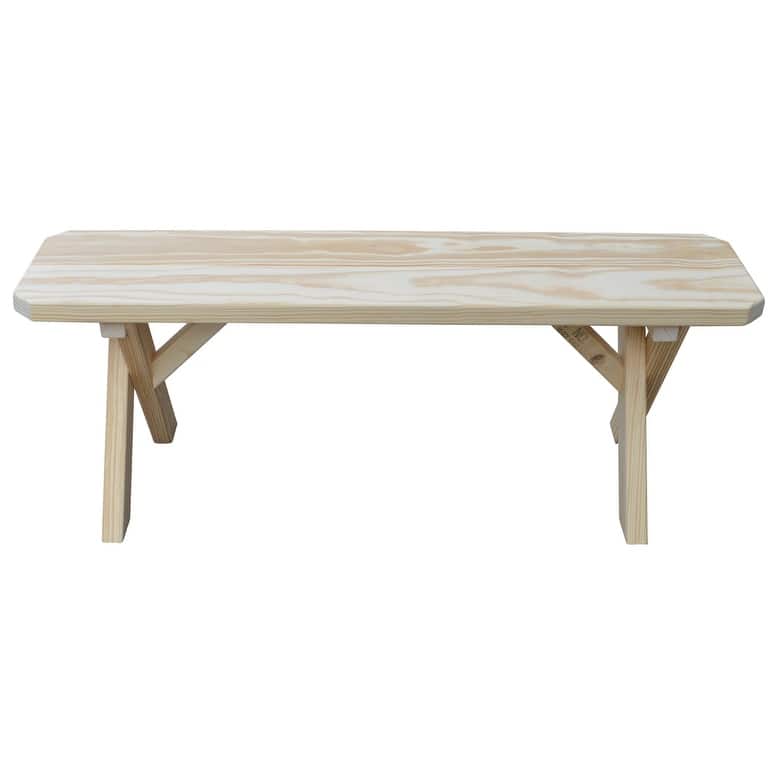 Pressure Treated Pine 4' Crossleg Bench