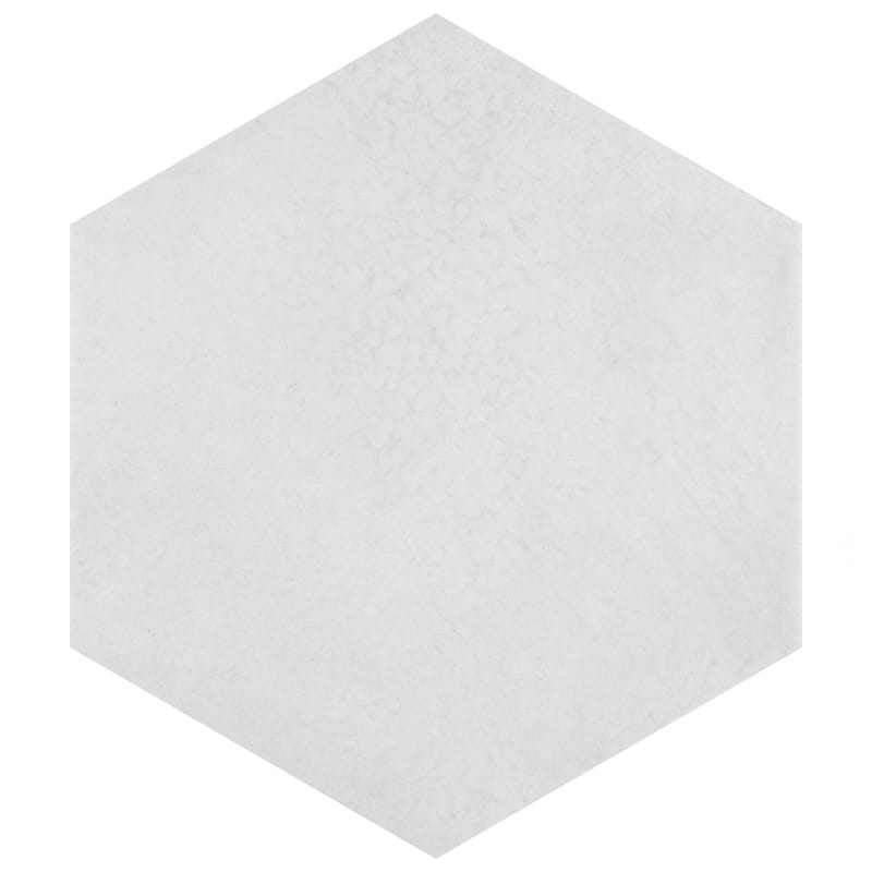 Merola Tile Heritage Hex Snow 7" x 8" Porcelain Floor and Wall Tile