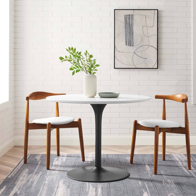 Pursuit 40" Dining Table - White Black
