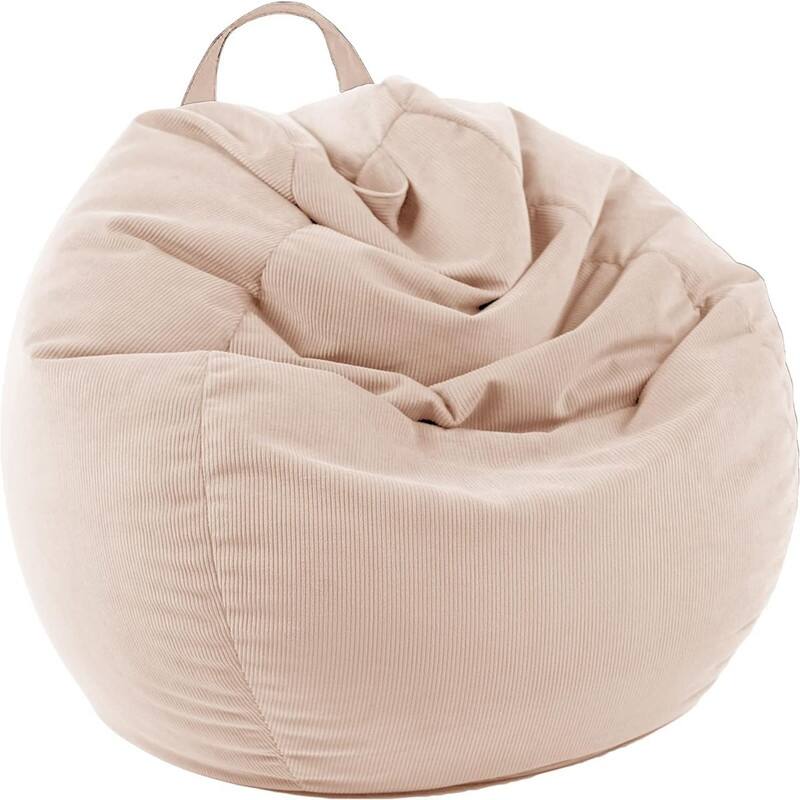 Corduroy Stuffable Bean Bag Chair Cover - Khaki