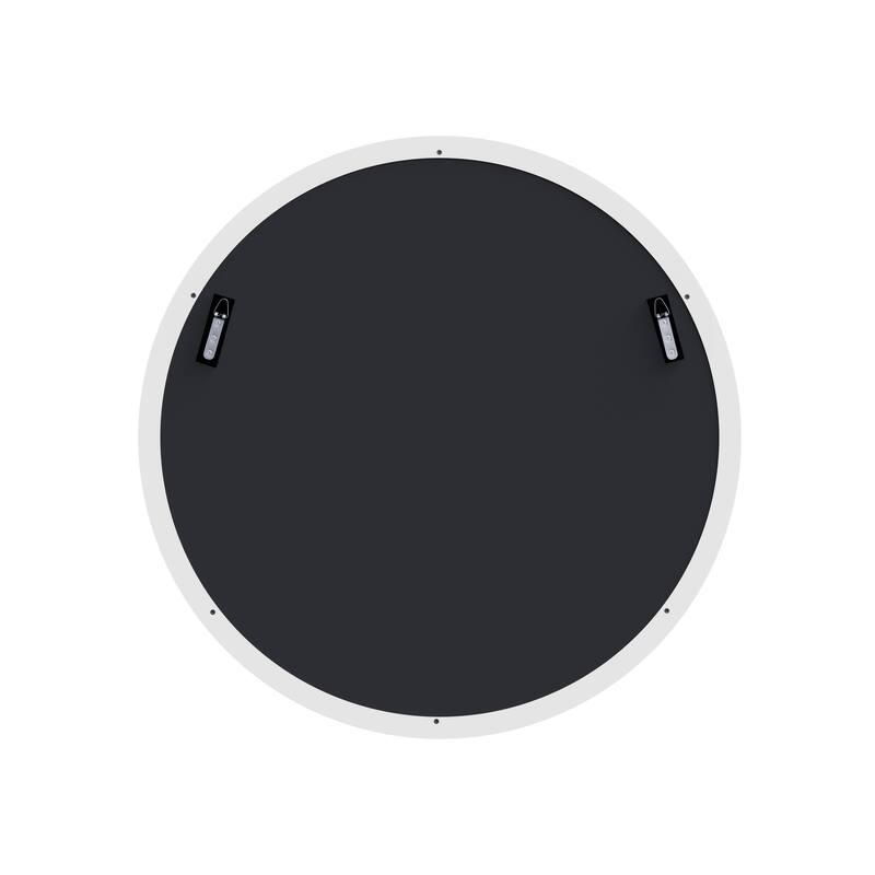 Glass Warehouse Round 24" Stainless Steel Framed Mirror