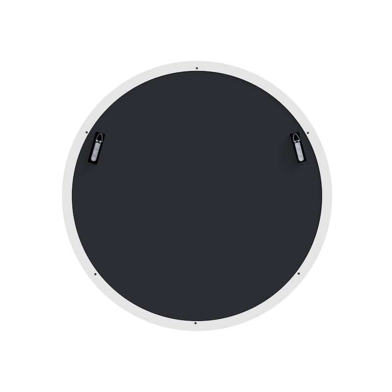 Glass Warehouse Round 28" Stainless Steel Framed Mirror