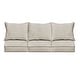 preview thumbnail 46 of 49, Sorra Home Sunbrella Outdoor Deep Seating Sofa Pillow and Cushion Set 23 in W x 25 in D x 5 in H - Canvas Taupe 2