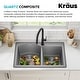preview thumbnail 24 of 42, KRAUS Forteza Granite 33 inch 60/40 Undermount Drop-in Kitchen Sink