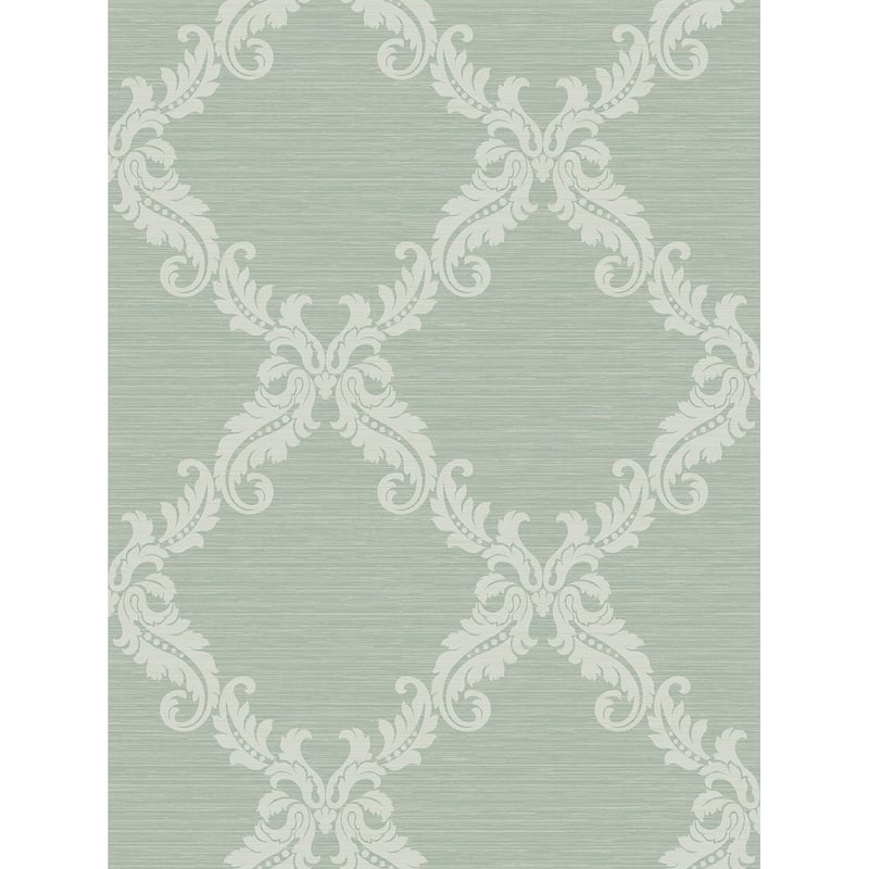 Seabrook Designs Kiran Scroll Frame Non-Woven Unpasted Wallpaper