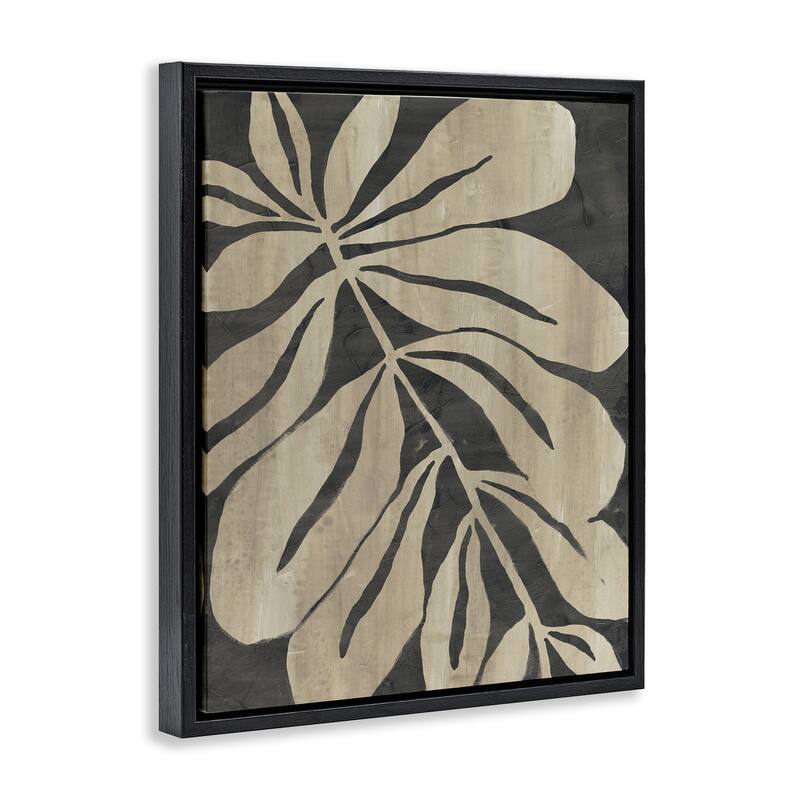 Stupell Rustic Leaf Shape Framed Floater Canvas Wall Art Design By June Erica Vess