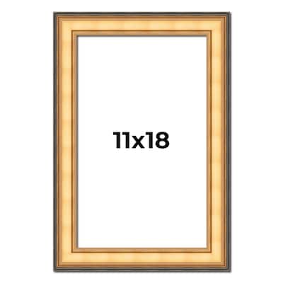 11x18 Frame Gold Plein Aire Solid Wood Picture Frame Width 2 Inches |