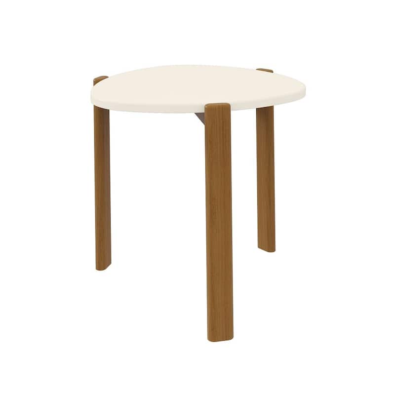 Manhattan Comfort Mid Century Modern Gales Solid Wood Leg End Table