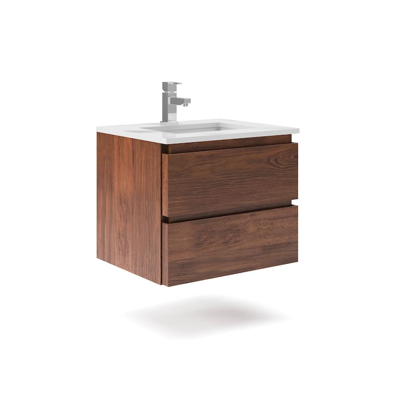 Fresca FCB3124-CWH-U Formosa 24" Wall Mounted Single Basin Vanity Set
