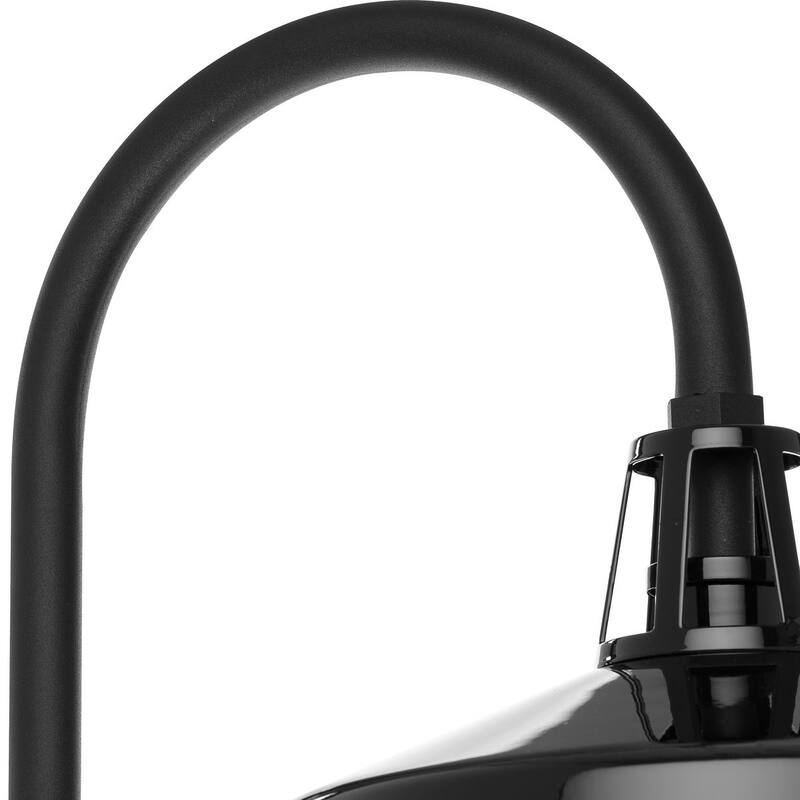Cedar Springs Collection One-Light Gloss Black Metal Shade Farmhouse Outdoor Post Lantern - 13.25 in x 18.5 in x 17 in