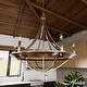 preview thumbnail 8 of 40, Hunter Perch Point Chandelier, Wheel, Candle, Dining Room, Entry, Modern Rustic, Industrial 30" 6 Light - Brushed Nickel