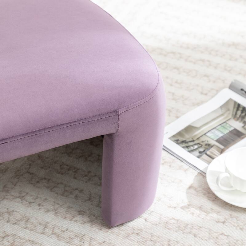 SEYNAR Modern Velvet Rectangle Accent Ottoman