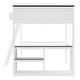preview thumbnail 11 of 11, Queen Size Loft Bed with Bulit-in Desk and a Storage Box, Wooden Loft Bedframe with Open Shelves and USB Charging Station