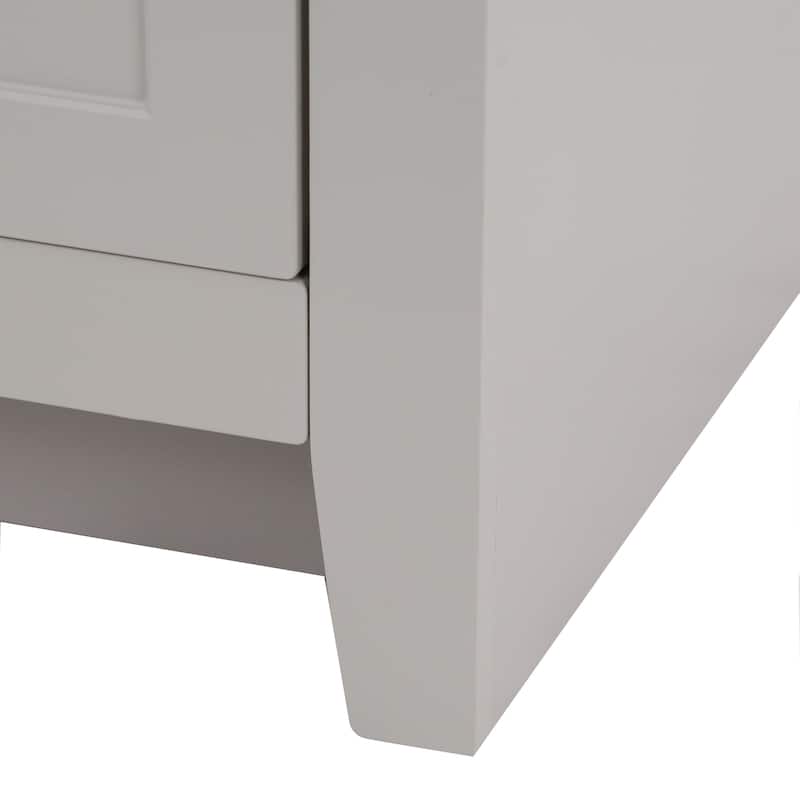 Spring Mill Cabinets Wyre 18" 1-Door Bathroom Vanity With White Sink Top