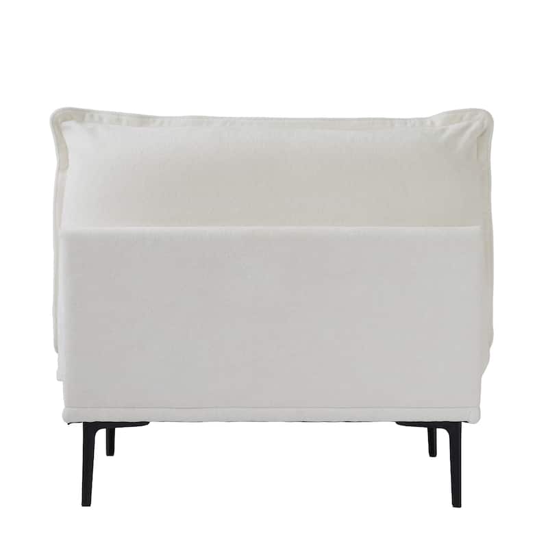 111.02'' Down Filled Sectional Sofa Couch Chenille Fabric Upholstery L-Shaped Sofa with Ottoman