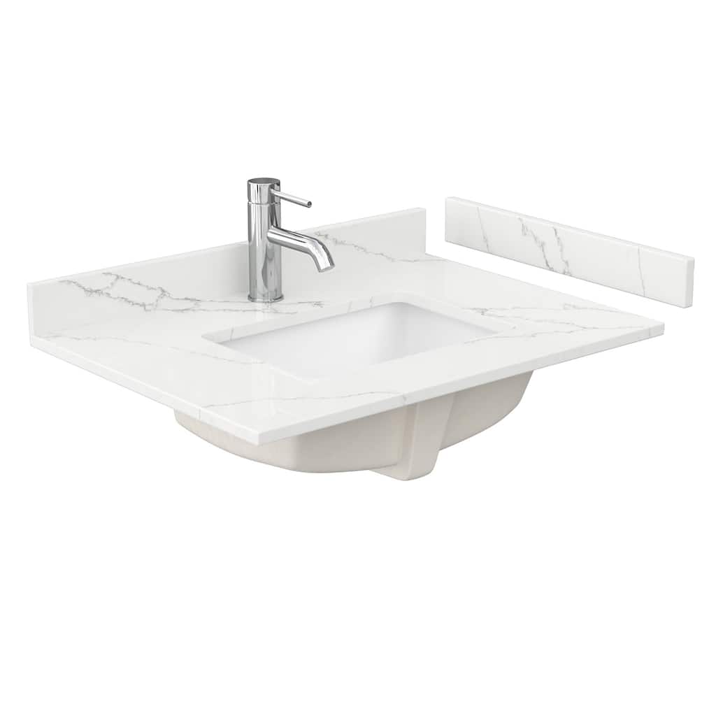Wyndham Collection WCFQC130STOPUNS-Q 30" Quartz Vanity Top with