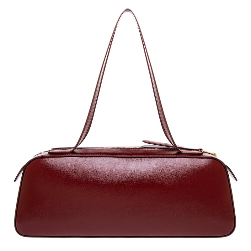 Khaite Simona Shoulder Bag in Crackle Patent Leather