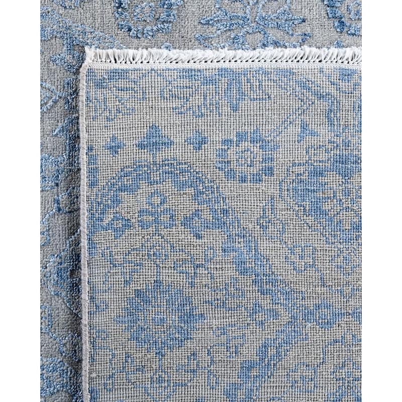 Ikat One-of-a-Kind Hand-Knotted Area Rug, Gray - 9' 0" x 12' 4"