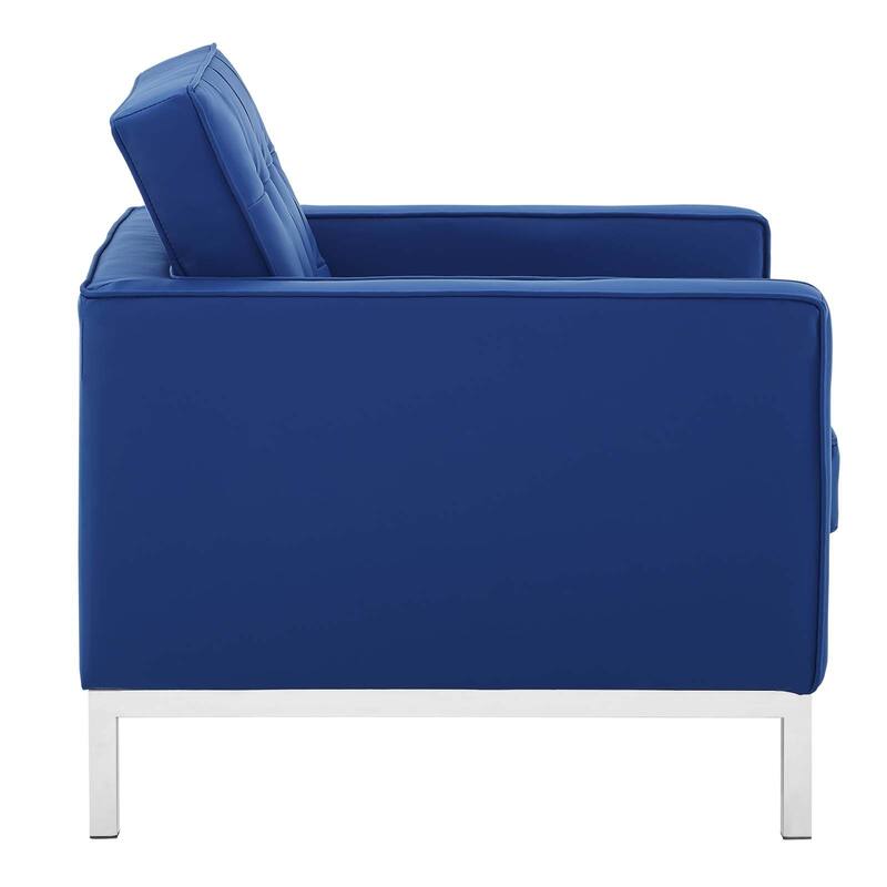 Loft Tufted Vegan Leather Armchair