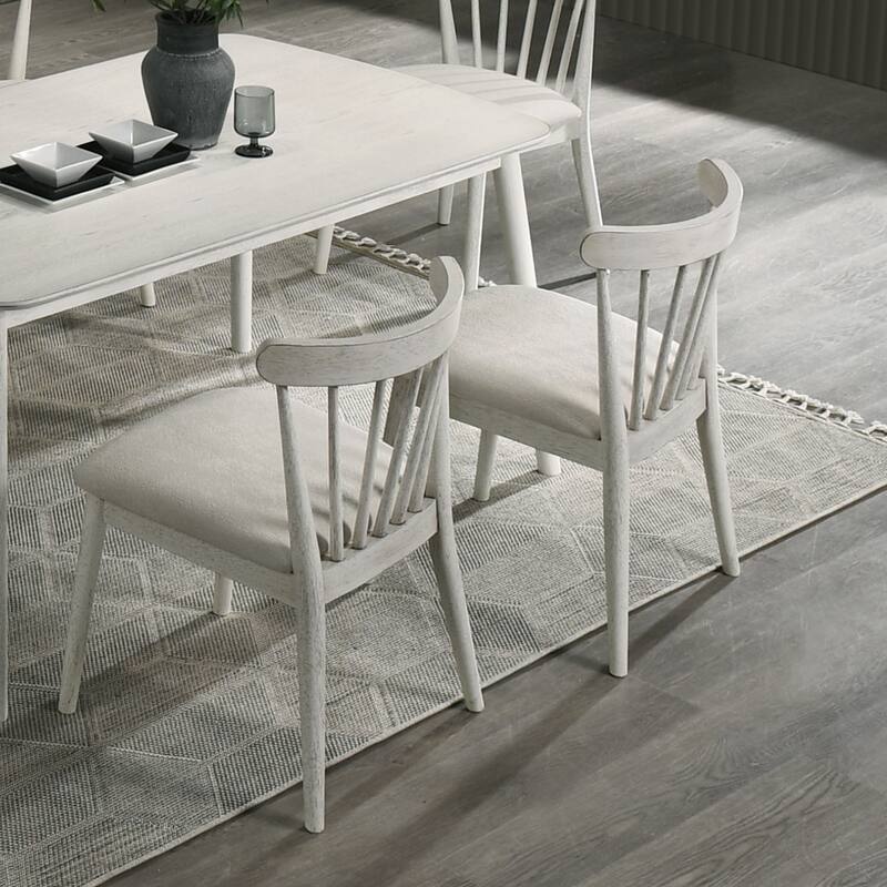 Dining Chair Simple Office Chair Set of 2 Coffee Chair Dressing Chair White Kitchen Chair with Wood Legs