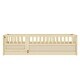 preview thumbnail 23 of 35, Twin Wooden Floor Bed with Guardrails, Door & Montessori Design, Grey