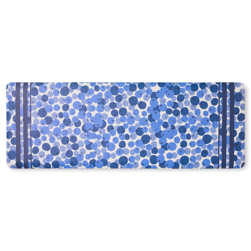 SUR LA TABLE KITCHEN ESSENTIALS Fresh Blueberries Fruit Anti Fatigue Comfort Mat, Kitchen Mat - 20"x55"